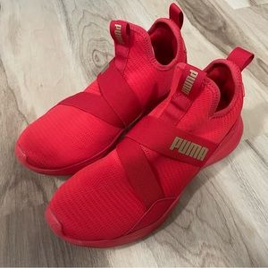 Red Puma Slip-Ons